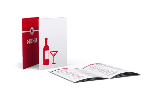 Menus avec reliure par agrafage