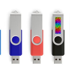 Clés USB colorées avec capuchon en aluminium anodisé