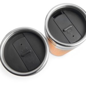 Gobelets en acier inoxydable avec revêtement en bambou