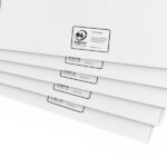 Enveloppes avec fenêtre à gauche, autocollantes