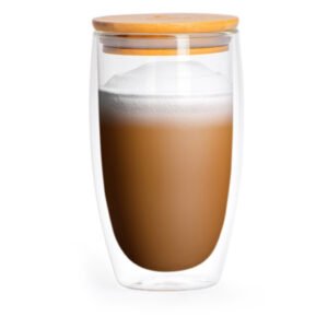 Verres thermos à couvercle en bambou