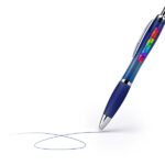 Stylos à bille colorés transparents avec impression photo