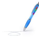 Stylos à bille colorés transparents avec impression photo