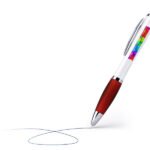 Stylos à bille colorés, blanc avec impression photo