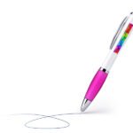 Stylos à bille colorés, blanc avec impression photo