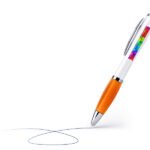 Stylos à bille colorés, blanc avec impression photo
