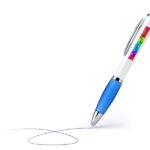 Stylos à bille colorés, blanc avec impression photo