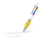 Stylos à bille colorés, blanc avec impression photo