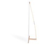 Bannière L en bois avec baguettes en bois, structure avec impression