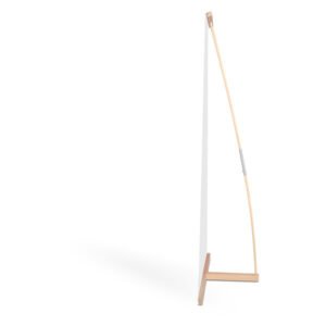 Bannière L en bois avec baguettes en bois, structure avec impression