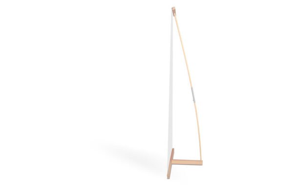 Bannière L en bois avec baguettes en bois, structure avec impression