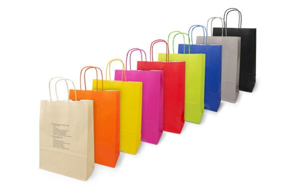 Échantillon de sac en papier coloré agréable à porter