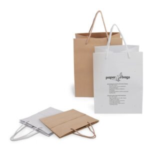 Échantillon de sac en papier Kraft à fond large