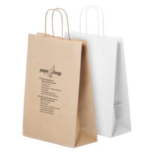 Échantillon de sac en papier avec cordon en papier