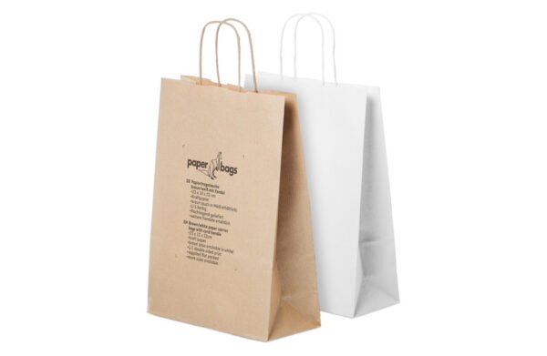 Échantillon de sac en papier avec cordon en papier