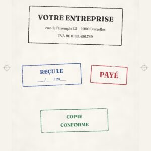 Tampon encreur Brother personnalisé — onze formats, quatre encres