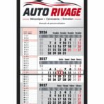 Calendrier 3 mois 2027 à en-tête personnalisé