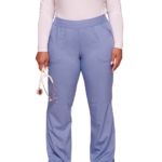 Pantalon cargo à taille moyenne à enfiler femme