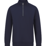 Sweat-shirt col zippé unisexe