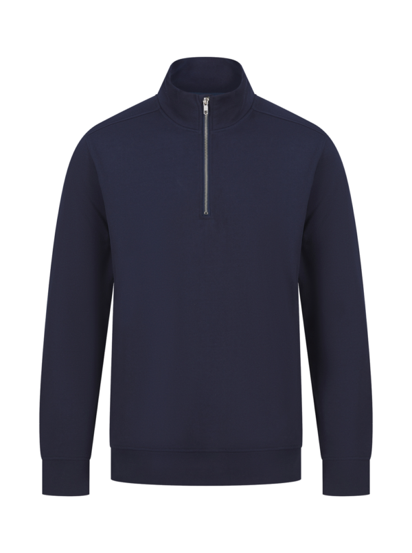 Sweat-shirt col zippé unisexe
