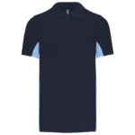 Polo piqué manches courtes bicolore homme