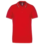 Polo maille piquée manches courtes homme
