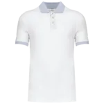 Polo piqué bicolore homme