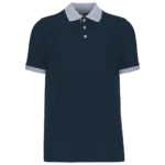 Polo piqué bicolore homme