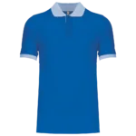 Polo piqué bicolore homme