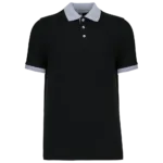 Polo piqué bicolore homme