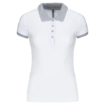 Polo piqué bicolore femme