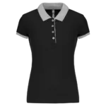 Polo piqué bicolore femme