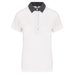 Polo jersey bicolore femme