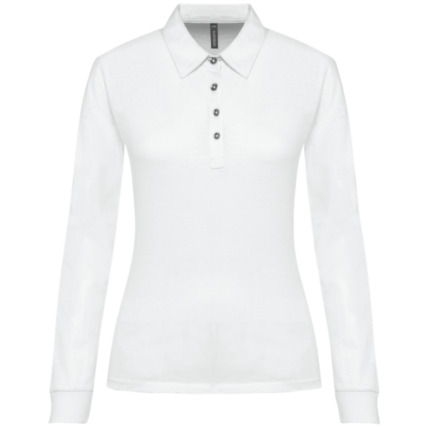 Polo jersey manches longues femme