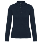 Polo jersey manches longues femme