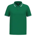 Polo homme manches courtes à liserés contrastés