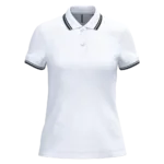 Polo femme manches courtes à liserés contrastés