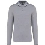 Polo maille piquée manches longues homme