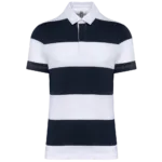 Polo rugby rayé manches courtes unisexe