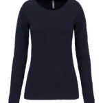 T-shirt col rond manches longues femme