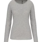 T-shirt col rond manches longues femme