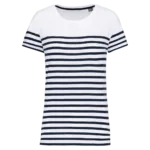T-shirt marin col rond Bio femme