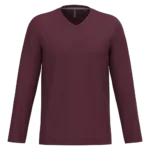 T-shirt col V manches longues homme