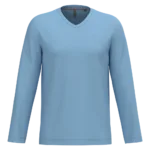 T-shirt col V manches longues homme
