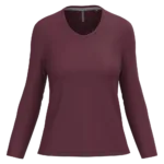 T-shirt col V manches longues femme