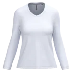 T-shirt col V manches longues femme