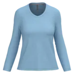 T-shirt col V manches longues femme