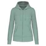 Sweat-shirt écoresponsable zippé à capuche femme