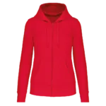 Sweat-shirt écoresponsable zippé à capuche femme