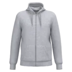 Sweat-shirt recyclé zippé à capuche unisexe
